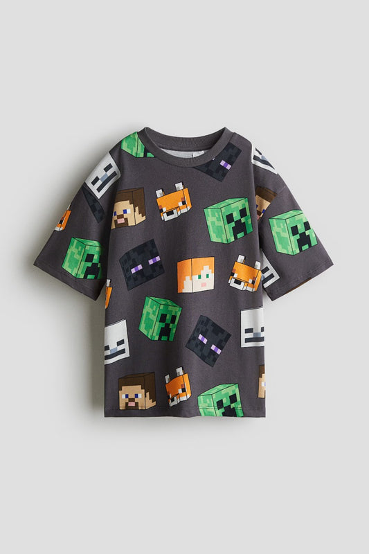 Camisa gris minecraft H&M 1117472123008