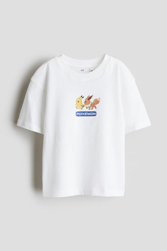 Camisa blanca pokemon niño niña H&M 1117472082