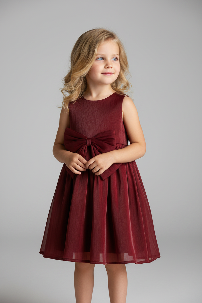 Vestido rojo chongo gala niña H&M 1308334002