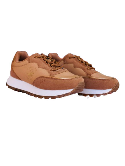 Tenis polo club para mujer café MURANO-BR-W6-B