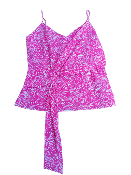 Camisa fucsia estrellas y Almejas 36205T