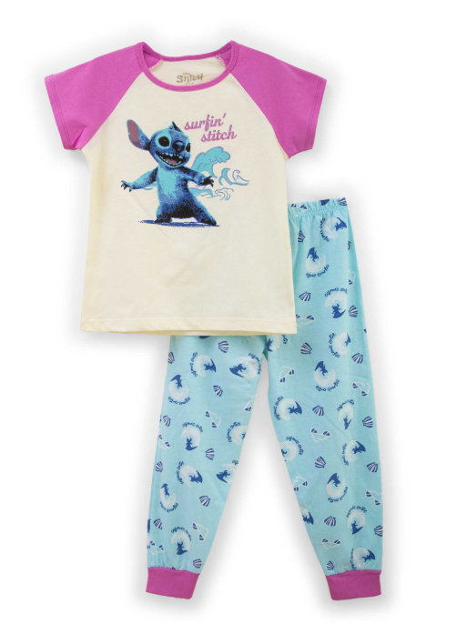 Pijama Stitch Surfin para niña St. Jack's 2080181501