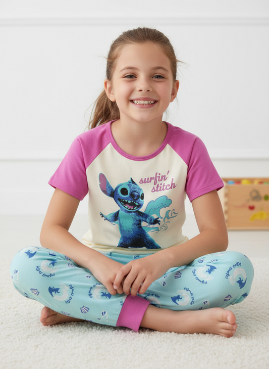 Pijama Stitch Surfin para niña St Jacks 2080181501