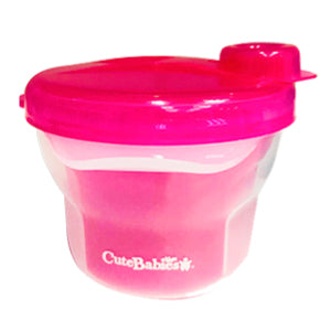 Dispensador contenedor leche bebe niña rosado cutebabies