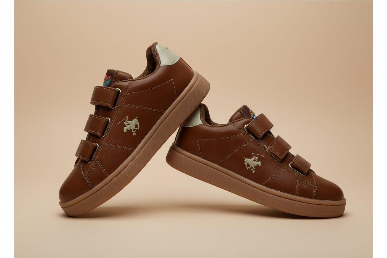 Tenis Polo Club bebe niño cafe velcro ROYAL-BR-T7 12901090