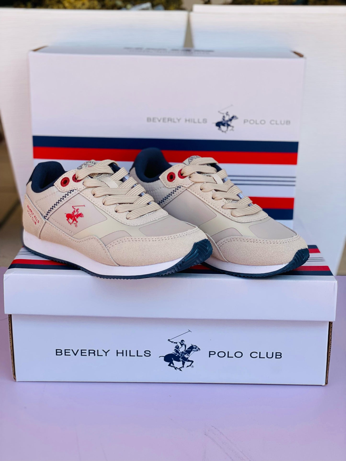 Tenis polo club para niño Beige SAMMY-BG-K5
