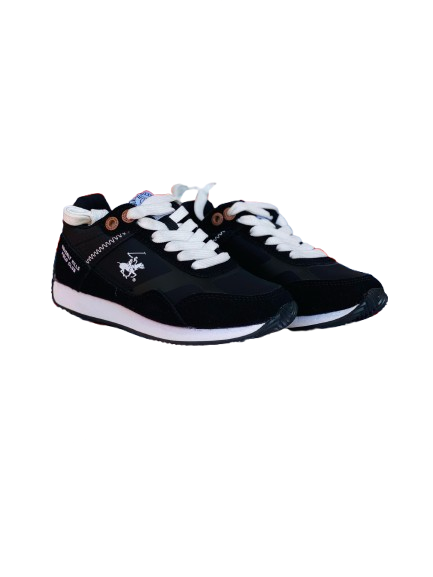 Tenis polo club para niño negro SAMMY-BL-K5