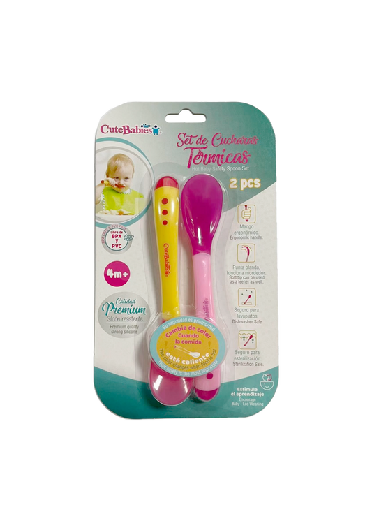 Set de cucharas rosado cutebabies