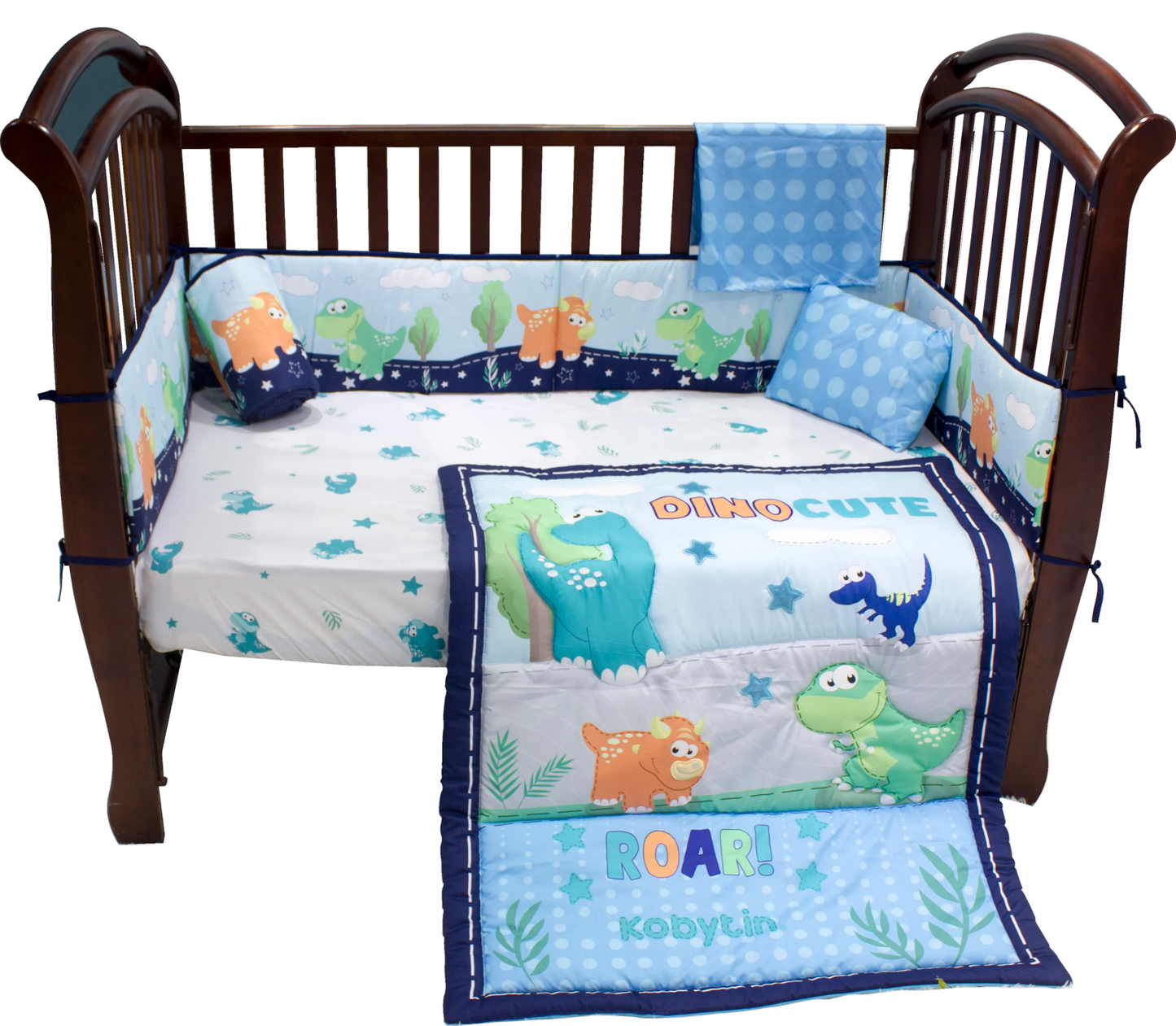Set sabanas cuna 5 piezas almohada bebe niño
Dinosaurios