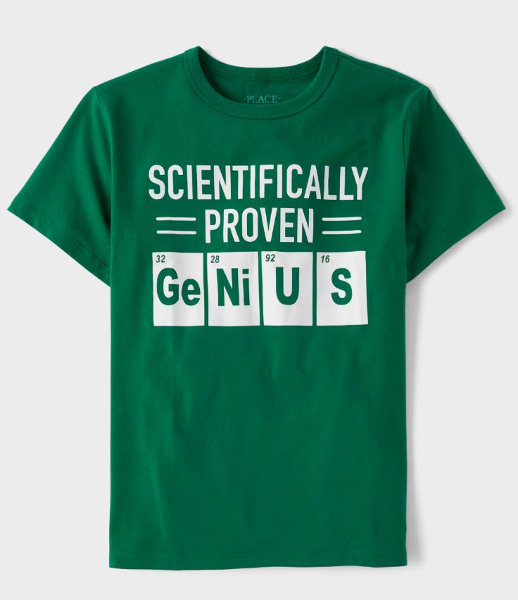 Camisa Childrens Place verde niño Genius