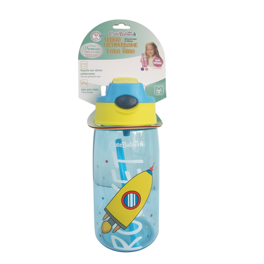 Vaso antiderrame azul niño Cutebabies