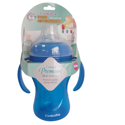 Vaso antiderrame azul cutebabies