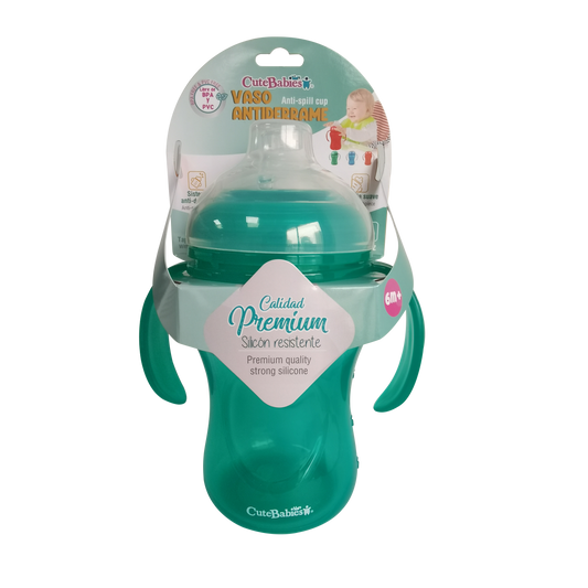 Vaso antiderrame verde cutebabies