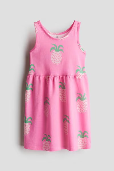 Vestido rosado piña niña H&M