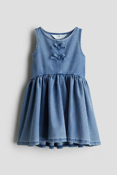 Vestido jeans azul niña H&M chongos coquette