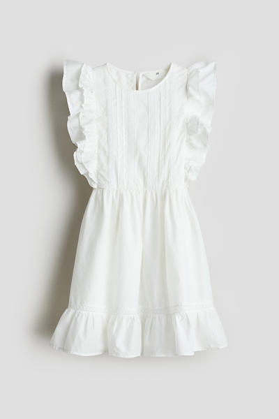 Vestido blanco revuelos H&M niña