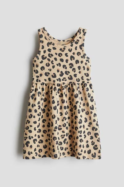 Vestido café leopardo niña H&M