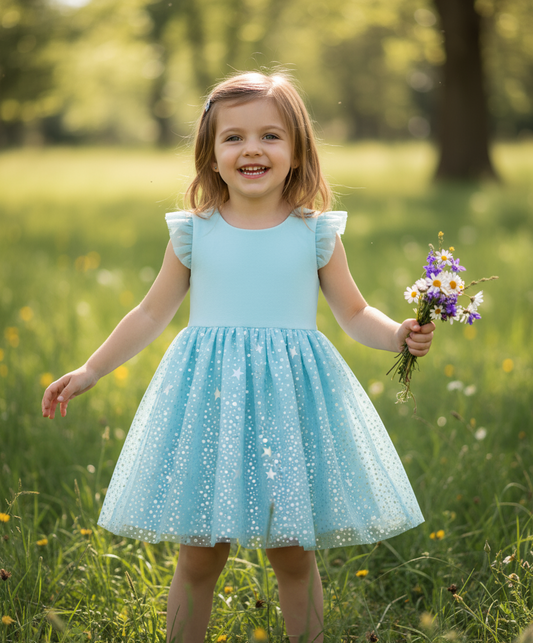 Vestido azul celeste  niña Gymboree 77832688