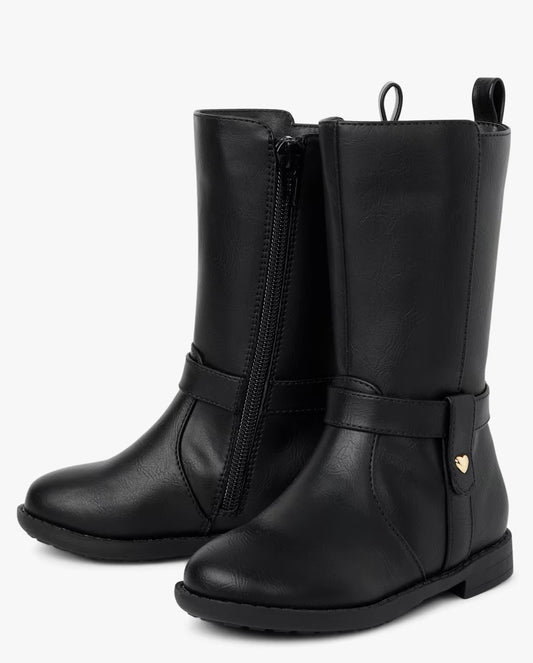 Botas negras altas Childrens place niña