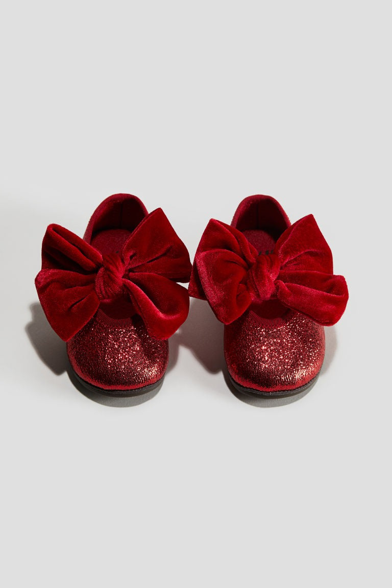 Zapatillas rojas chongo  bebe niña H&M