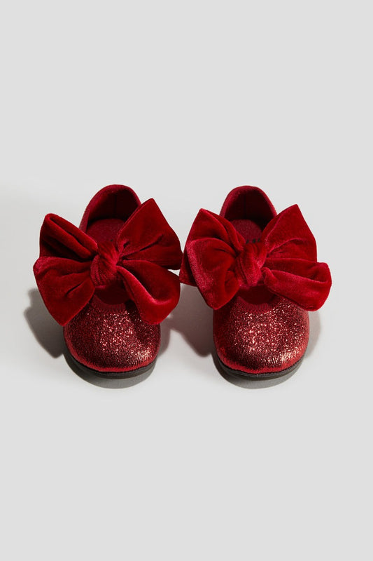 Zapatillas rojas chongo  bebe niña H&M