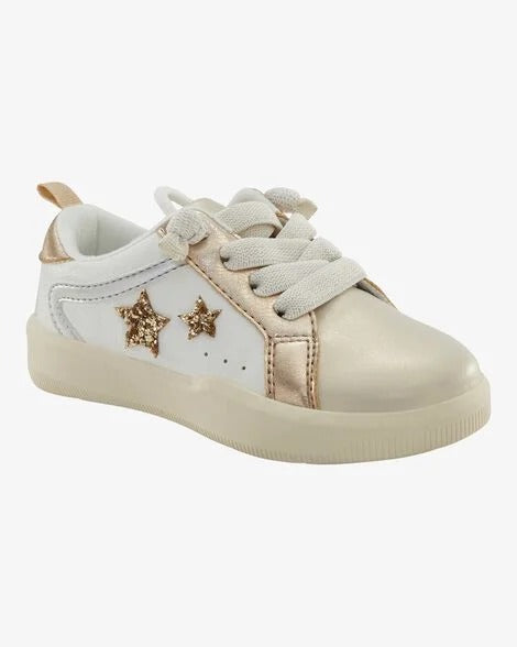 Tenis blancos dorados estrella dorada Oshkosh OS25A01H