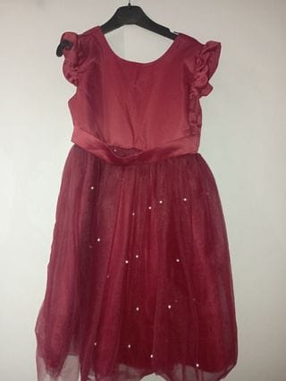 Vestido rojo evento gala niña