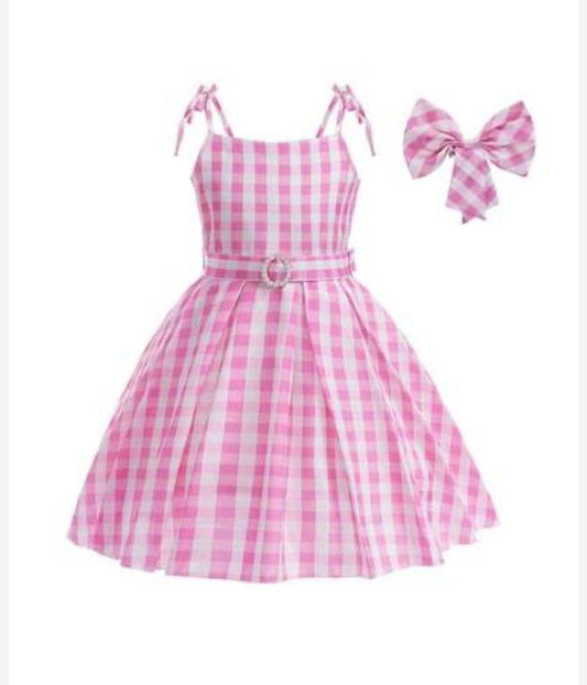 Vestido niña rosado barbie