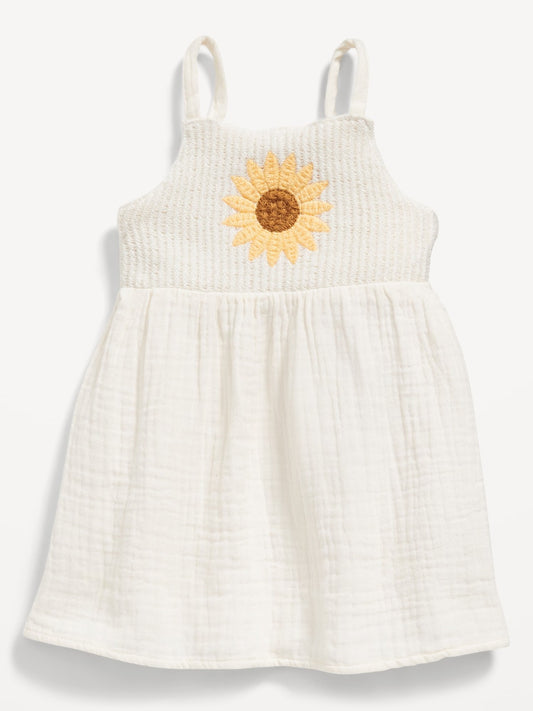 Vestido bebe niña sol amarillo old navy