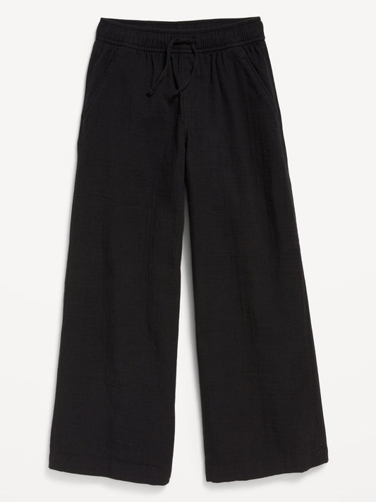 Pantalon negro wide leg niña Old Navy