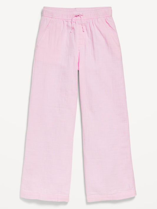 Pantalon rosado wide leg niña Old Navy