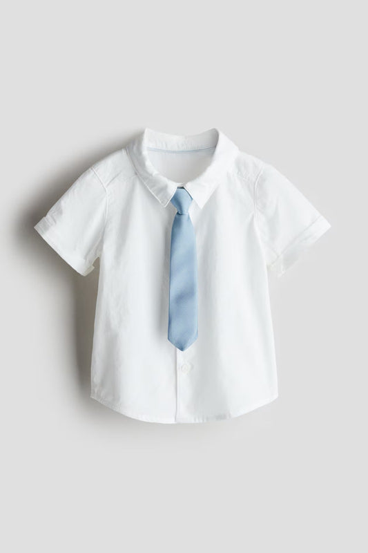 Set 2 piezas formal camisa blanca corbata niño H&M