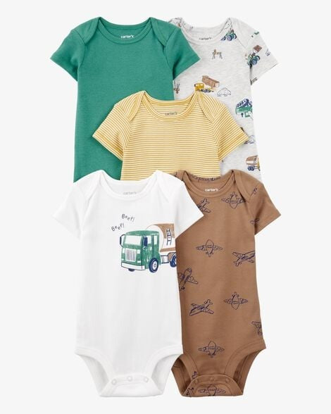 Set 5 mameluco bebe niño carros Carters 1R957810