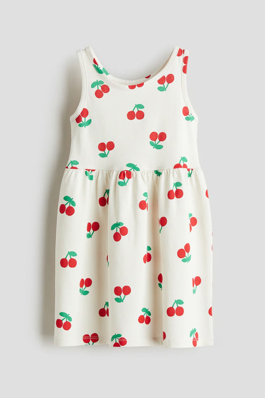 Vestido blanco cerezas niña H&M