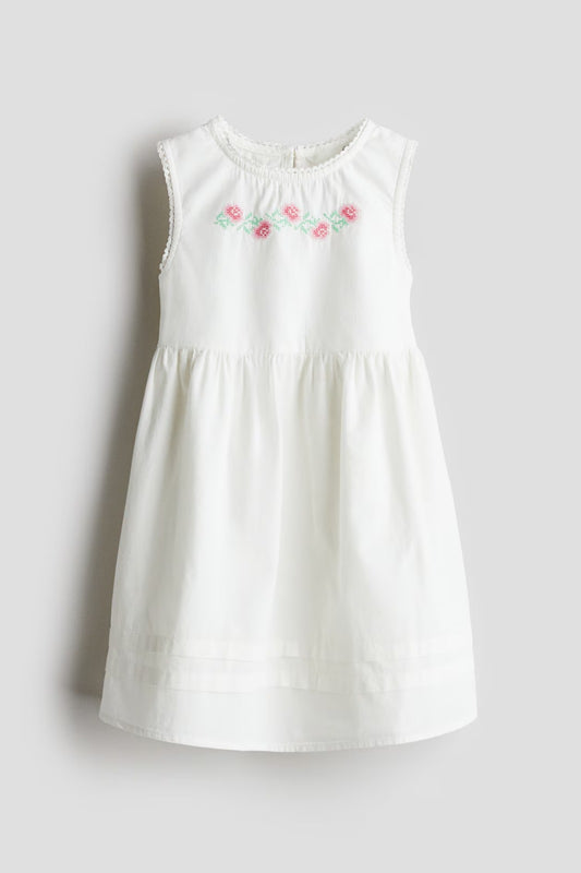 Vestido rosas blanco niña H&M 1285135