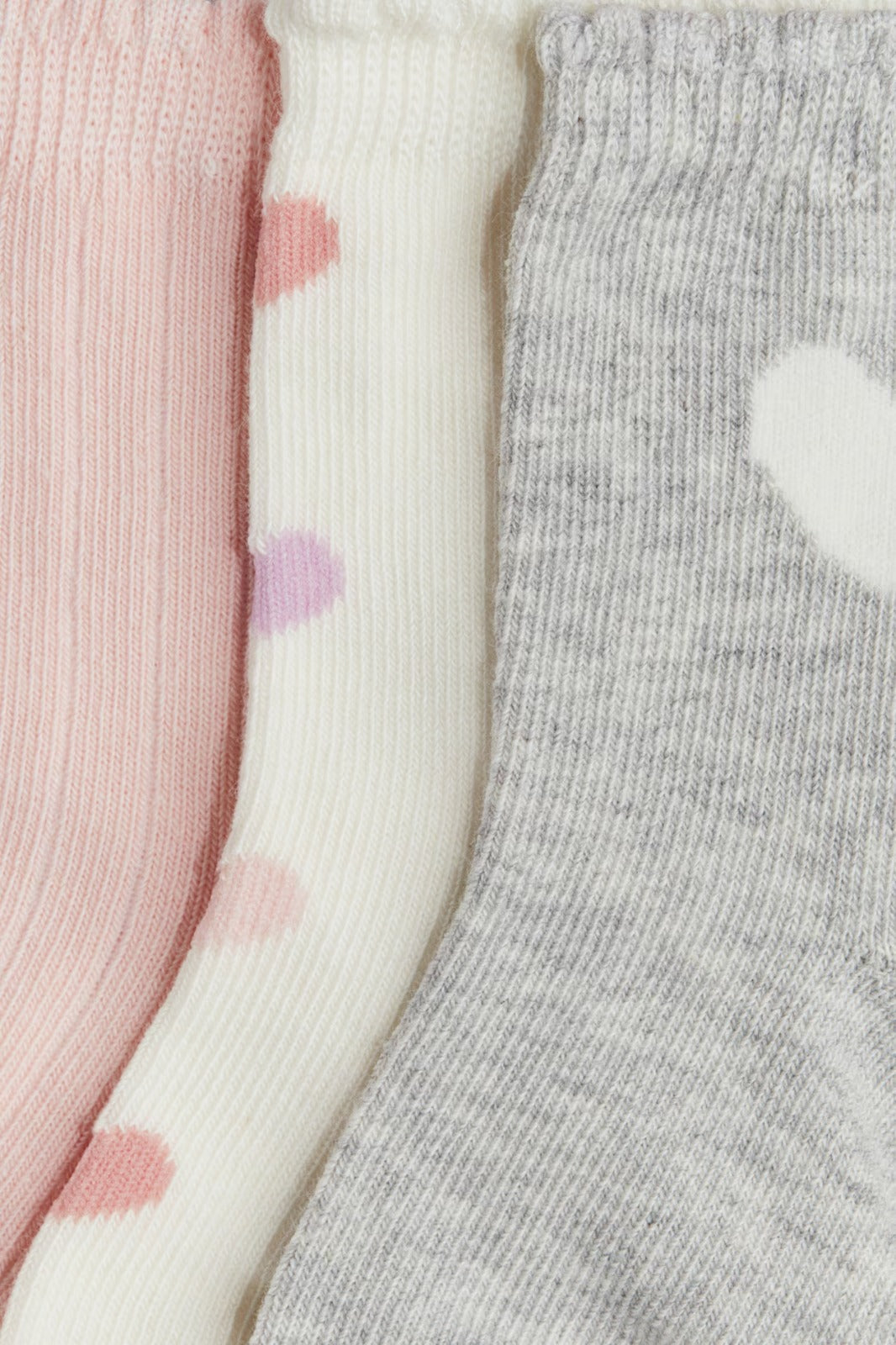 Set 4 paquete calcetines corazones bebe niña H&M