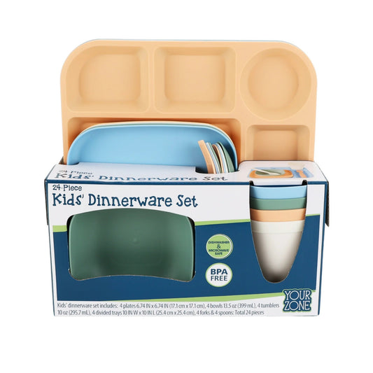 Set 24 piezas platos vasos chuchara comida niño niña Munckin salmón