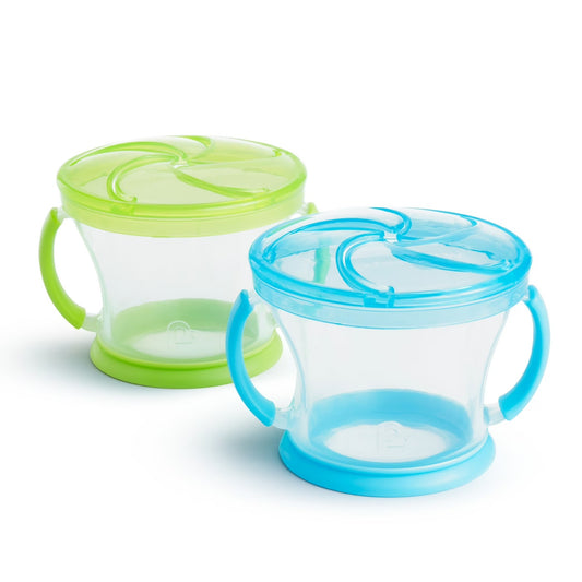 Contenedor Snack antiderrame niña niño verde azul Munchkin