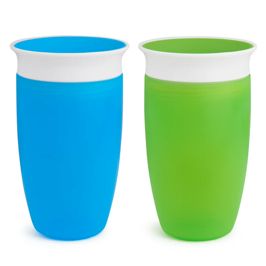 Set 2 vasos mágicos antiderrame niño niña azul verde Munckin