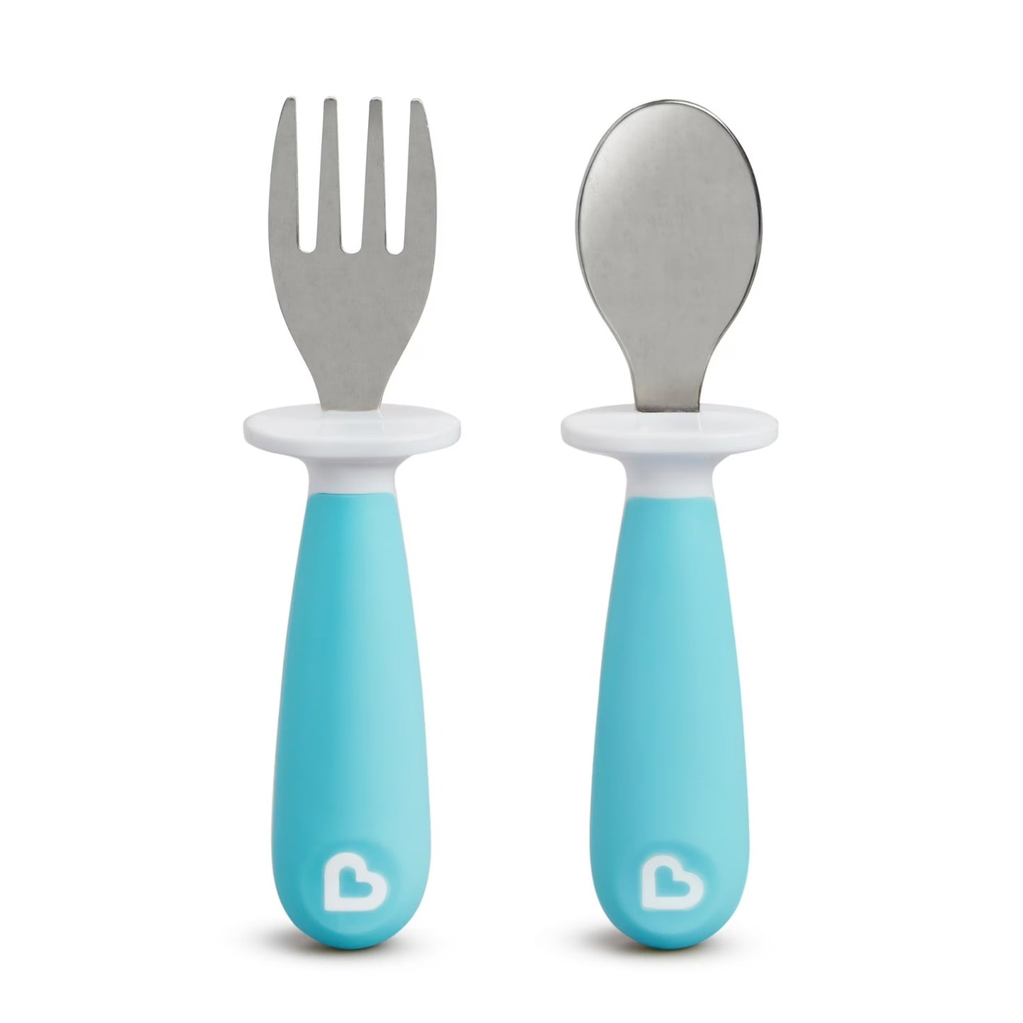 Set cuchara tenedor niño niña Munckin azul