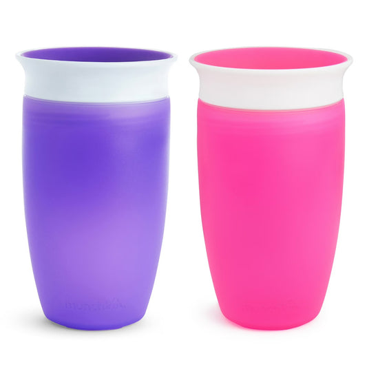 Set 2 vasos termos magicos antiderrame niña morado rosado Munckin