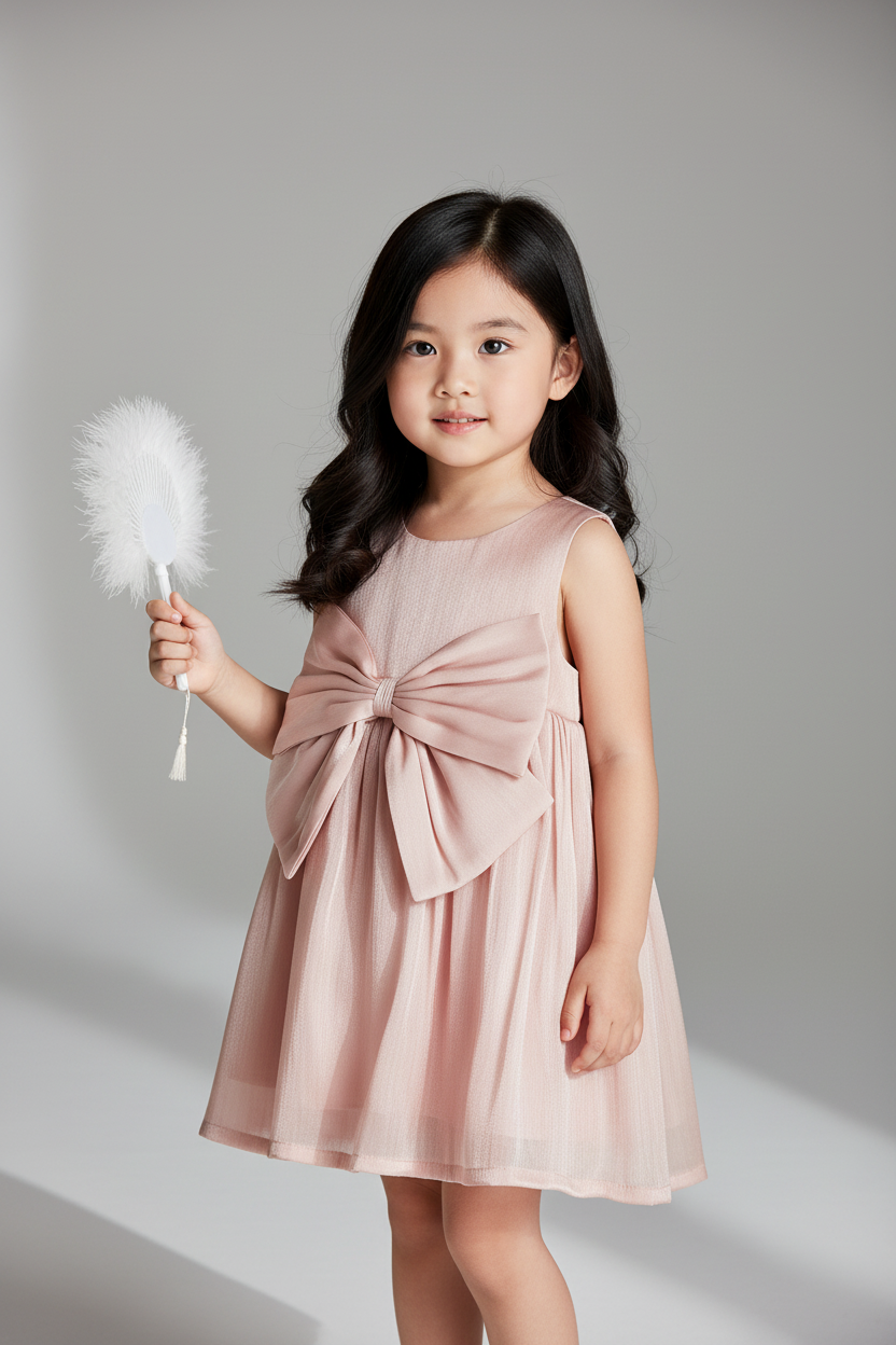 Vestido rosado chongo niña H&M 1242636006