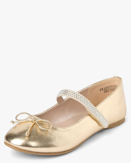 Zapatos zapatillas doradas chongo niña Childrens Place 3056895