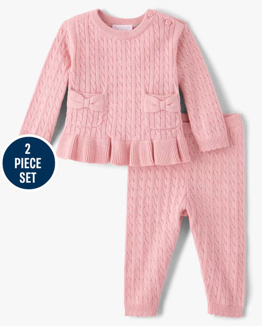 Set conjunto 2 piezas camisa pijama rosado bebe niña  Childrens Place 3057067