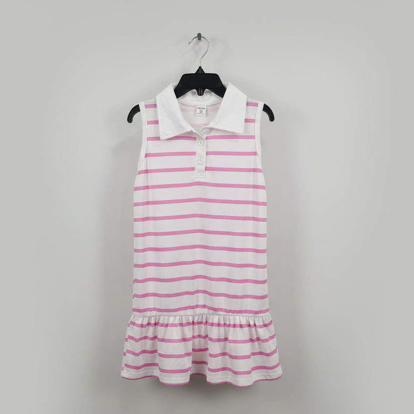 Vestido blanco rosado rayas