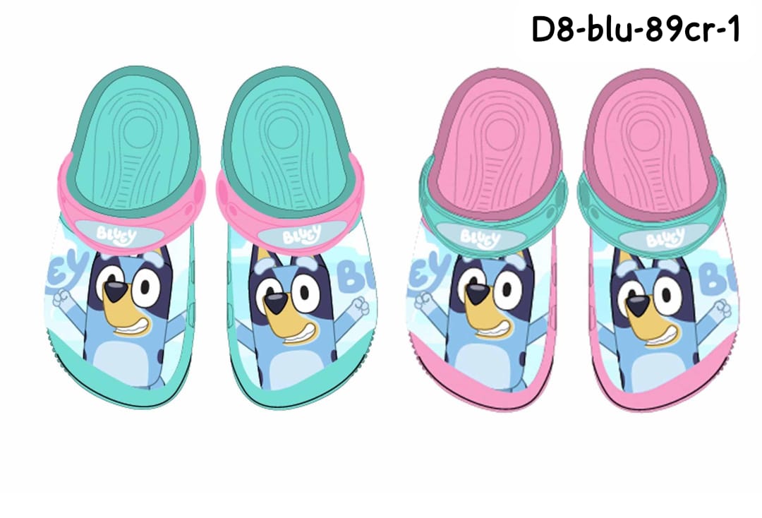 Sandalias crocs verde aqua niña bluey D8-BLU-89CR 390345