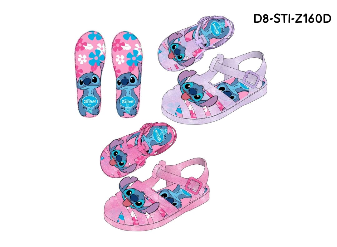 Sandalias jelly moradas niña Stitch D8-STI-Z160D 390345