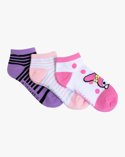 Set paquete 3 Calcetines rosado morado salmón Hello Kitty Friends niña St Jacks 2700014101