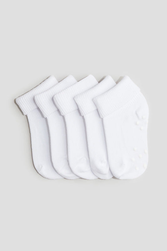 Set 5 calcetines blancos bebe niño niña H&M 1039177026002