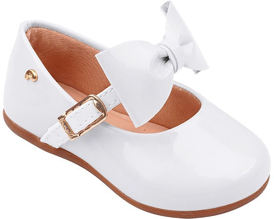 Zapatos zapatillas blancas verniz bebe niña PAMPILI 4.01039.000